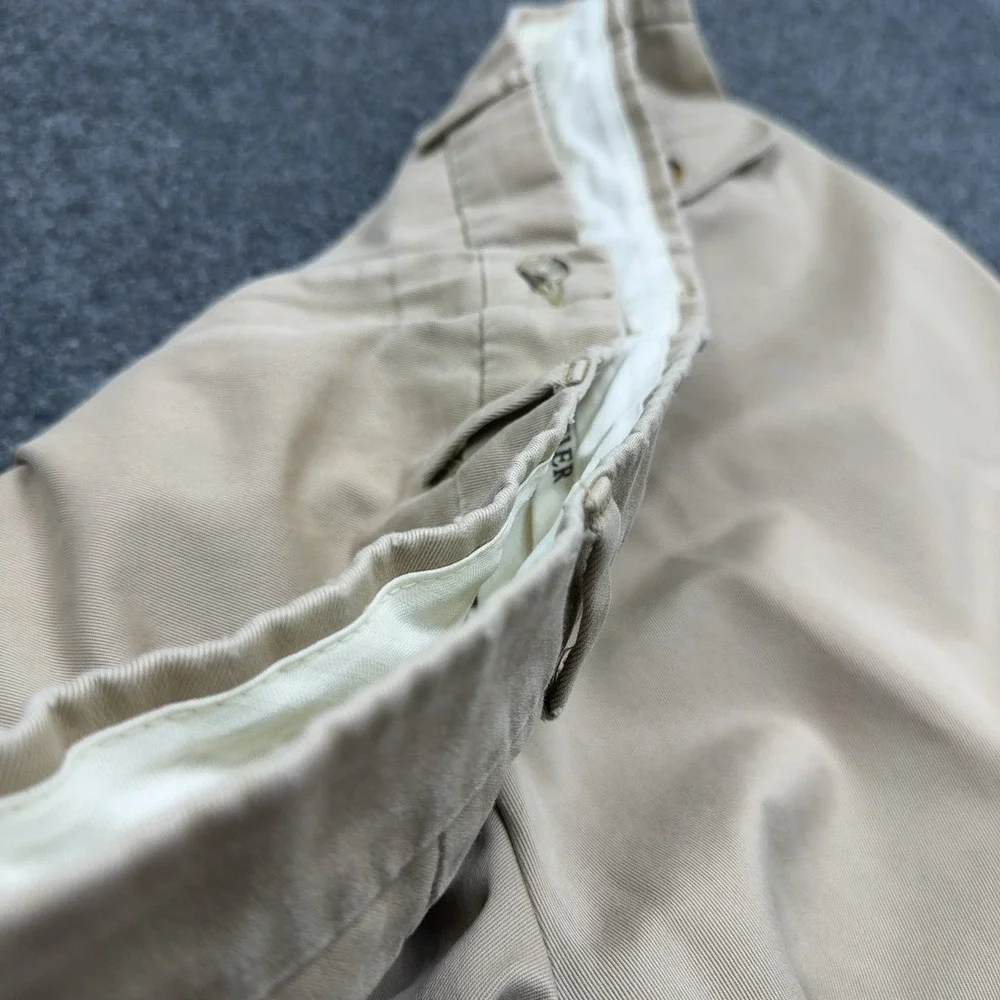 LL Bean Pants Mens 42x29 Khaki Cotton Traveler Chino Casual Gorpcore